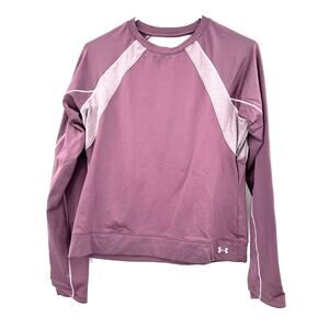 Under Armour Size Small Long-Sleeved Pullover‎ Purple Sports Gym Exercise Top